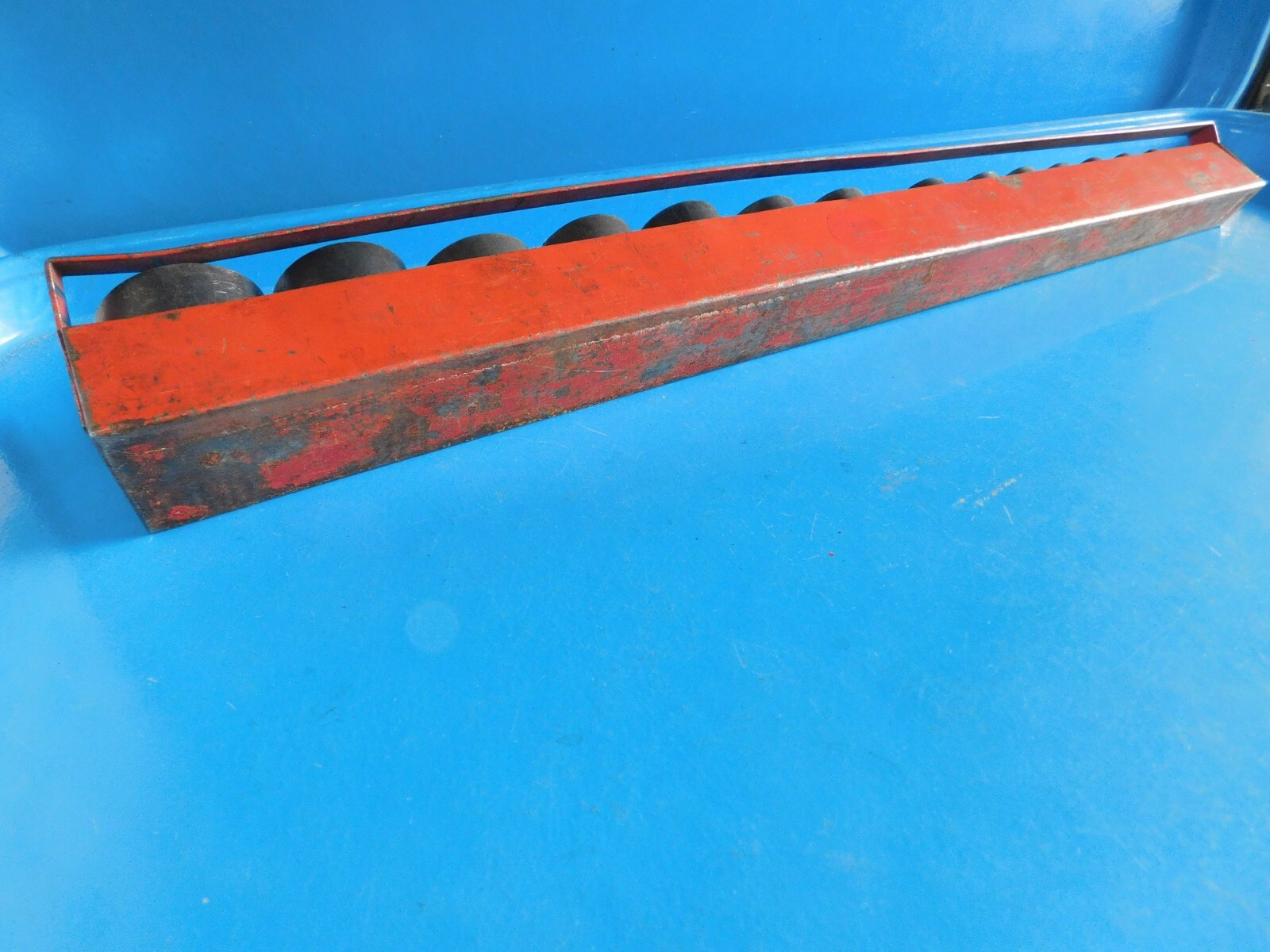 USED,MAC TOOLS 1/2 IN.DR.»3/8 THRU 1-1/4 IN «SHORT IMPACT SOCKETS SET OF14+TRAY