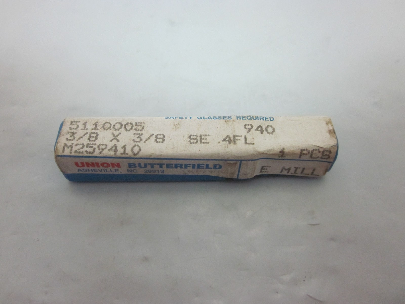 NOS UNION BUTTERFIELD 3/8″ x 3/8″ SE 4 FLUTE END MILL