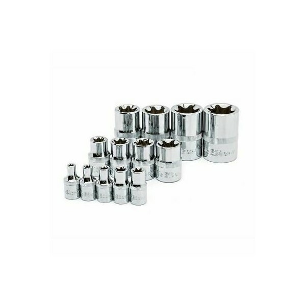 14pc ATE PRO E-Torx Female Star Inverted Torx Bit Socket Set CR-V E4-E24 #88228