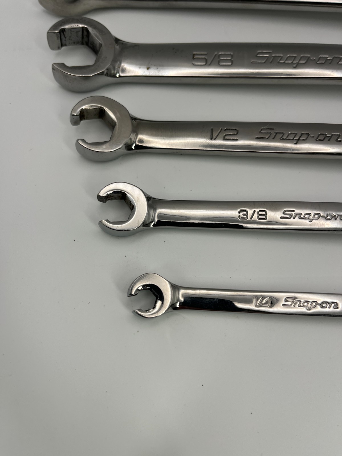 Snap On SAE Double End Flare Nut Wrench Set 6-Point 5pc 1/4″–13/16″ RXFS605B USA