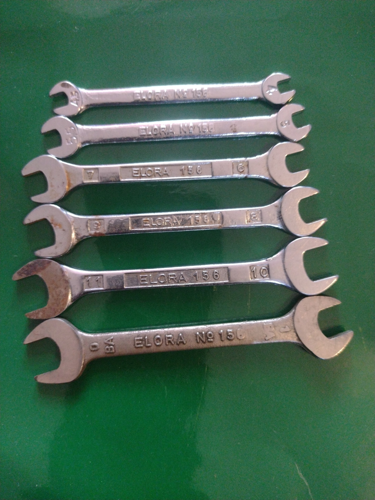 Elora No.156 miniature Spanners Sizes;4×4.5&5×5.5&7×6 &9×8&11×10&0BAx1BA