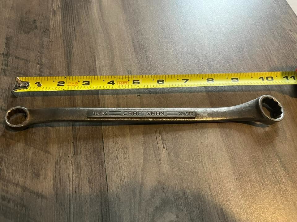 Vintage Craftsman Tools =V= 19/32″ x 25/32″ Box End Wrench, Made in USA