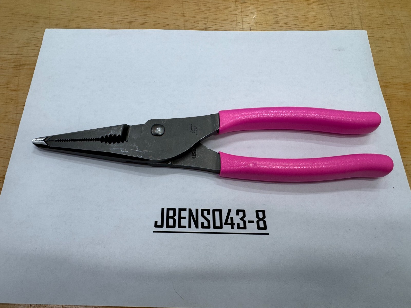Snap-On Tools USA NEW PINK 9″ Soft Grip Long Nose Slip Joint Pliers LN47ACFP