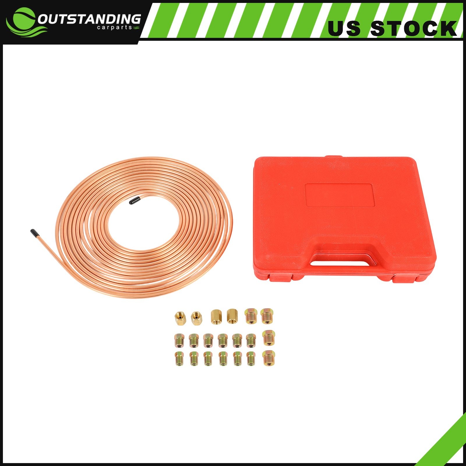 ✅25FT 1/4 Copper Coated Brake Line Kit Upgraded Brake Line Flaring Kit Brake