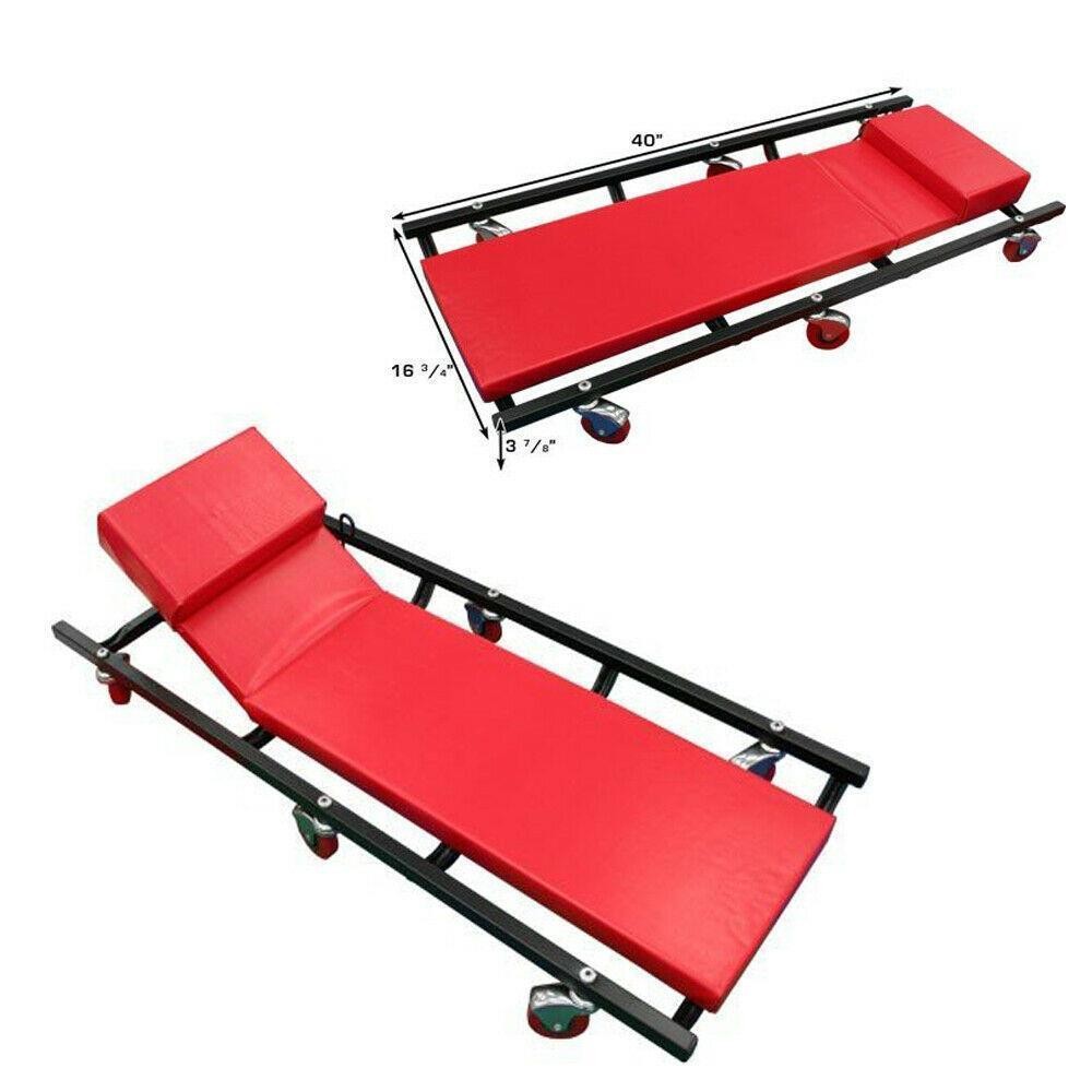 40 Adjustable Mechanic Creeper Rolling Seat Garage Shop Work Repair Roller Chiar