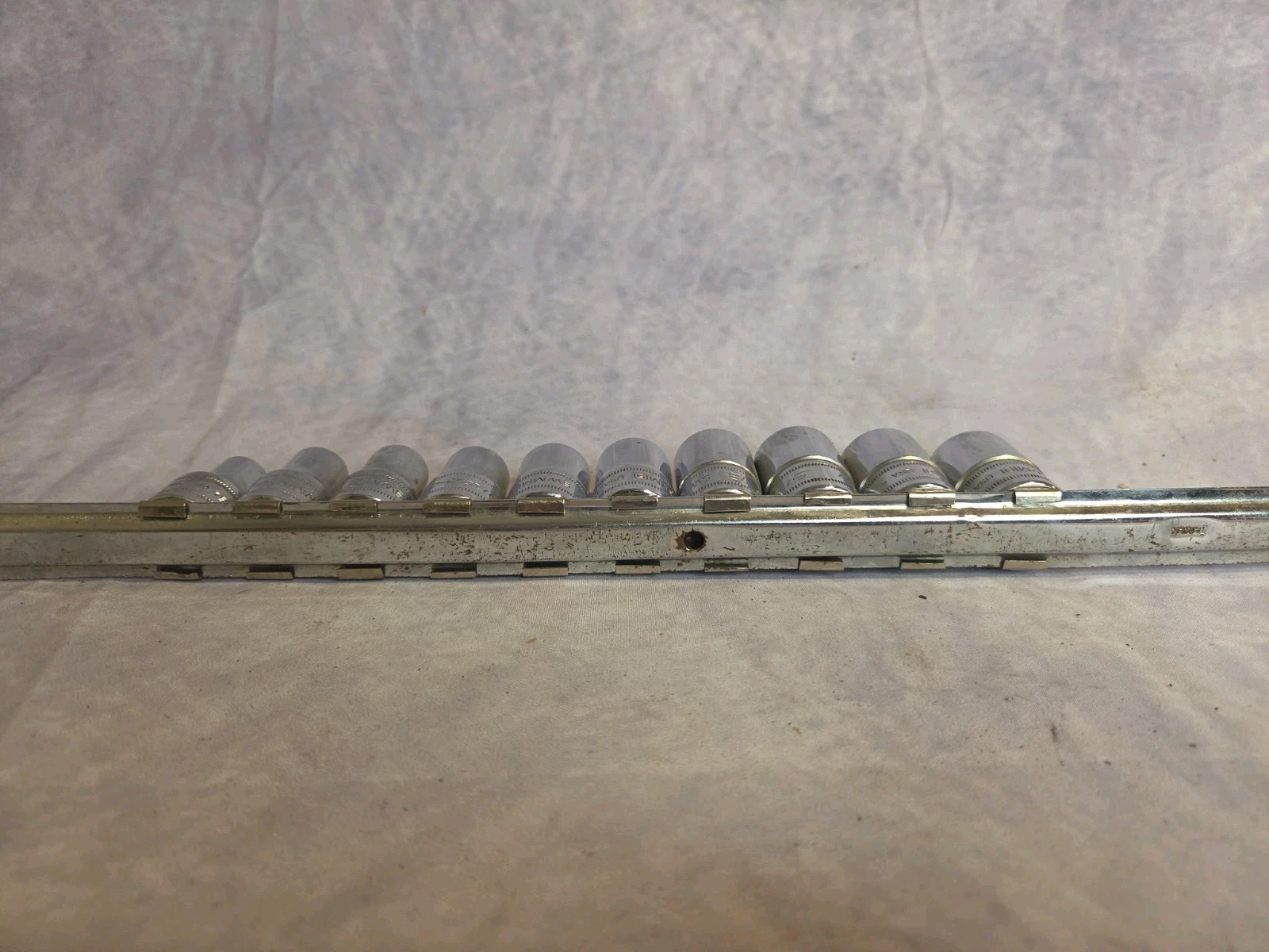 SNAP ON 10 Pc Metric Shallow Chrome Sockets 1/2″ Drive 12-Point 10mm-19mm SWM