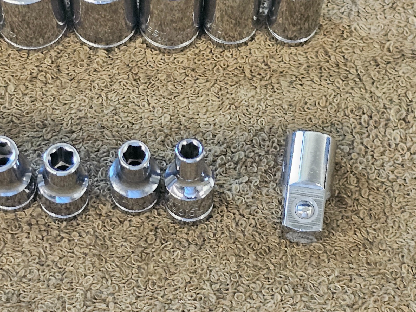 15 Westward Sockets 1/4 Drive 15 14 13 12 11 10 9 8 7 6 5.5 Adapter Metric Set