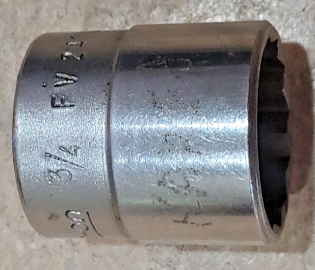 Snap-on FV241 3/8″ Drive 3/4″ SAE 12-Point Regular Socket Made in USA