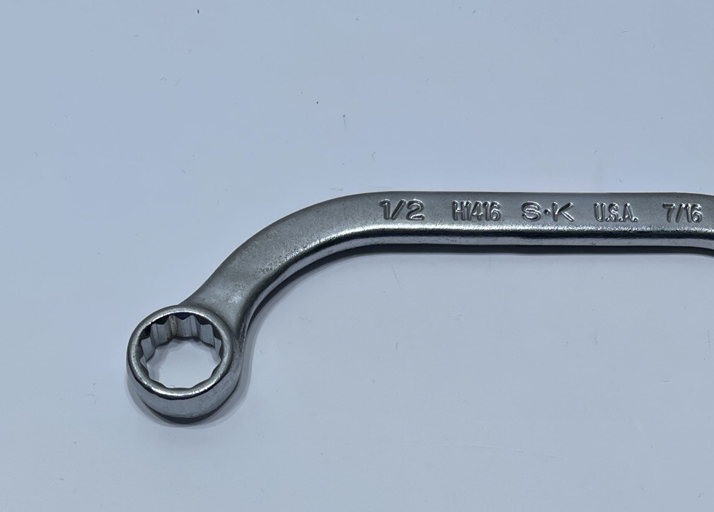 SK Hand Tools H1416 SAE 1/2″ x 7/16″ 12 Point Half Moon Wrench USA