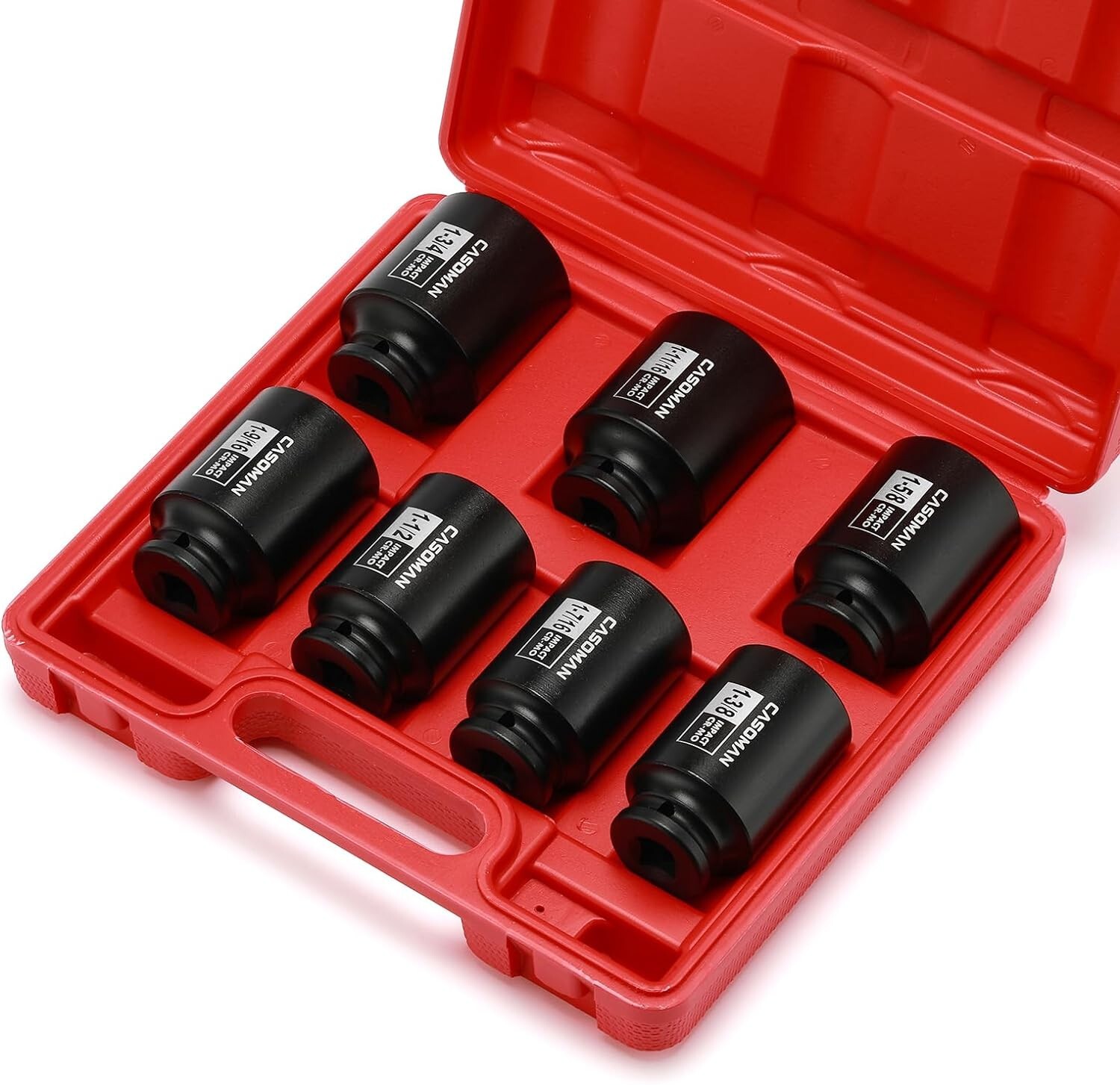 Professional-Grade 7-Piece Impact Socket Set: 1/2-Inch Drive, Chrome Molybden…