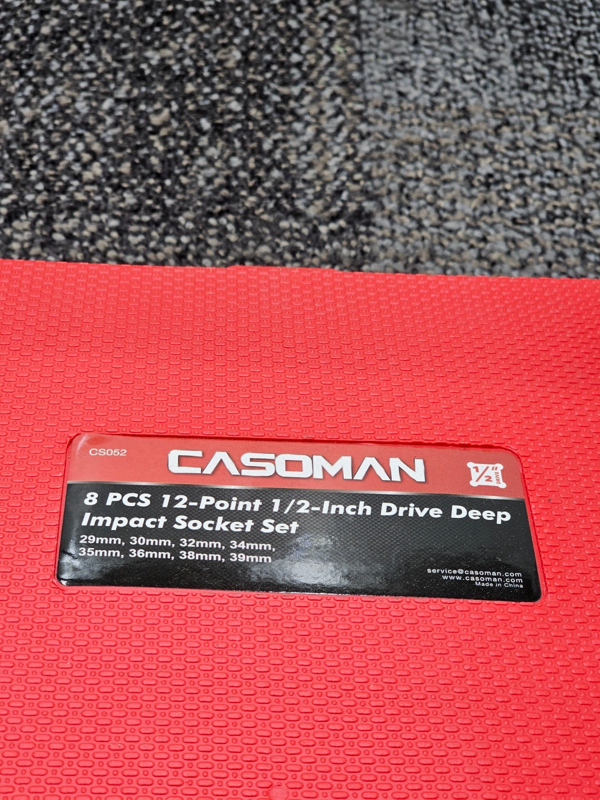 CASOMAN CS052 8-Piece 1/2″ Drive 12-Point Deep Impact Socket 29mm-39mm