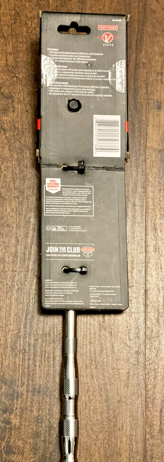 Craftsman V-Series 3/8″ Drive 96T Long Handle Flex Head Ratchet CMMT86323V New