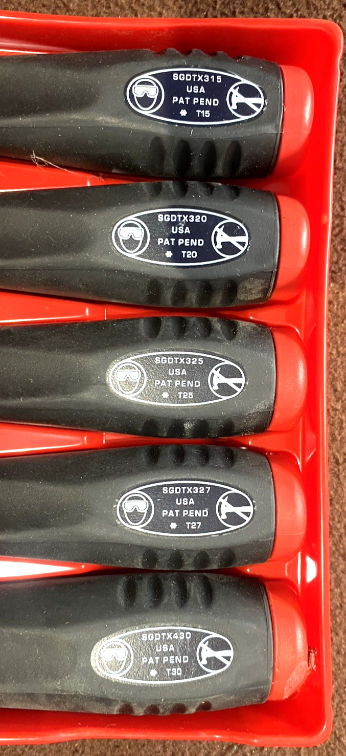 Snap On Torx Driver Set SGDTX series 5 pc T15-T30