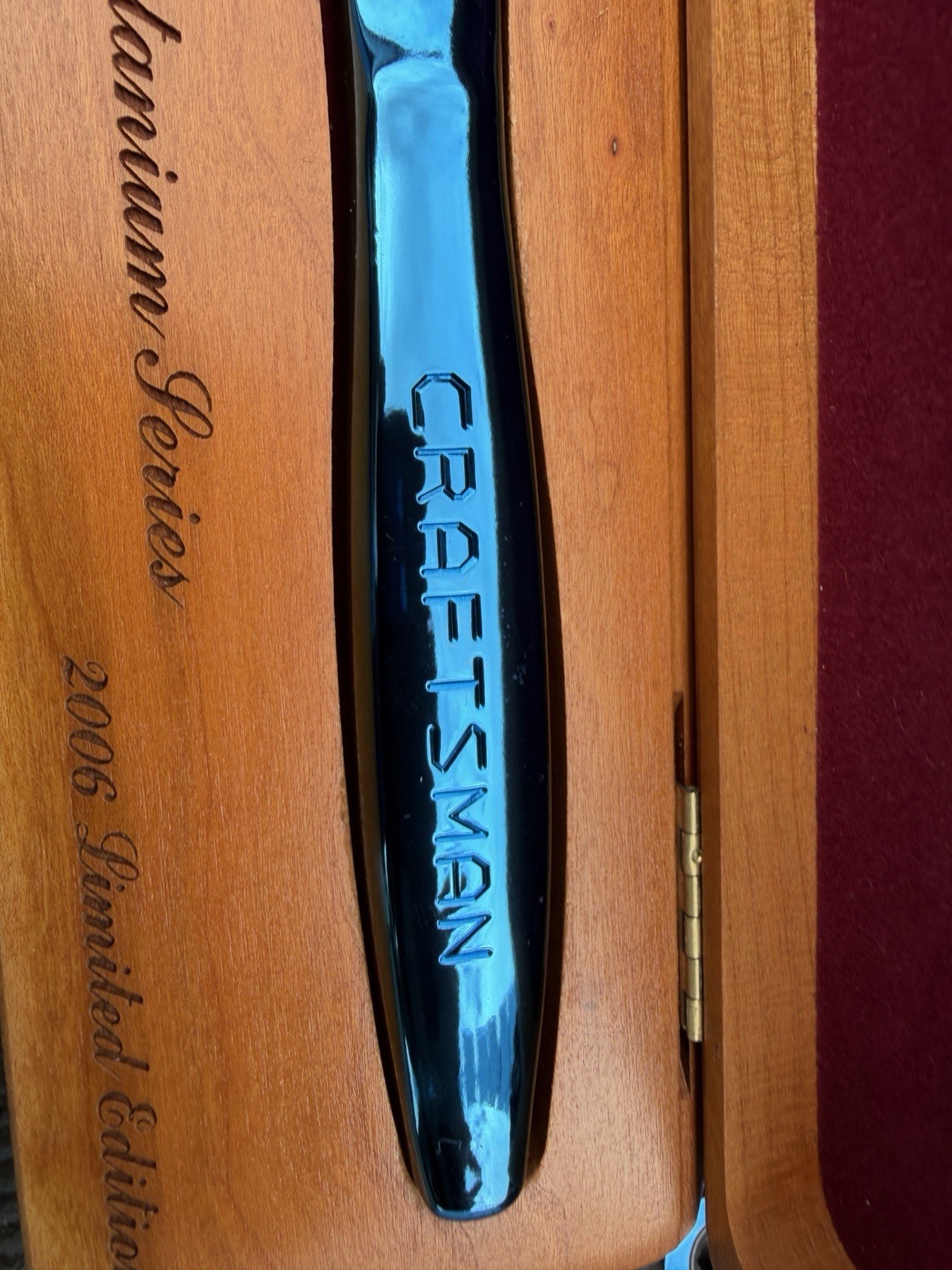 Sears Craftsman USA Nos Rare Blue Titanium Thin Profile Ratchet W Box 44995 3/8”