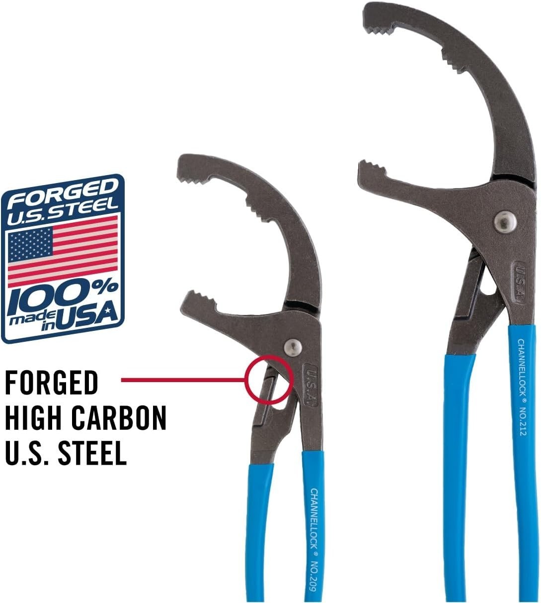 Durable 2-Piece Oil Filter Pliers Set with Rust Prevention Coating and Features