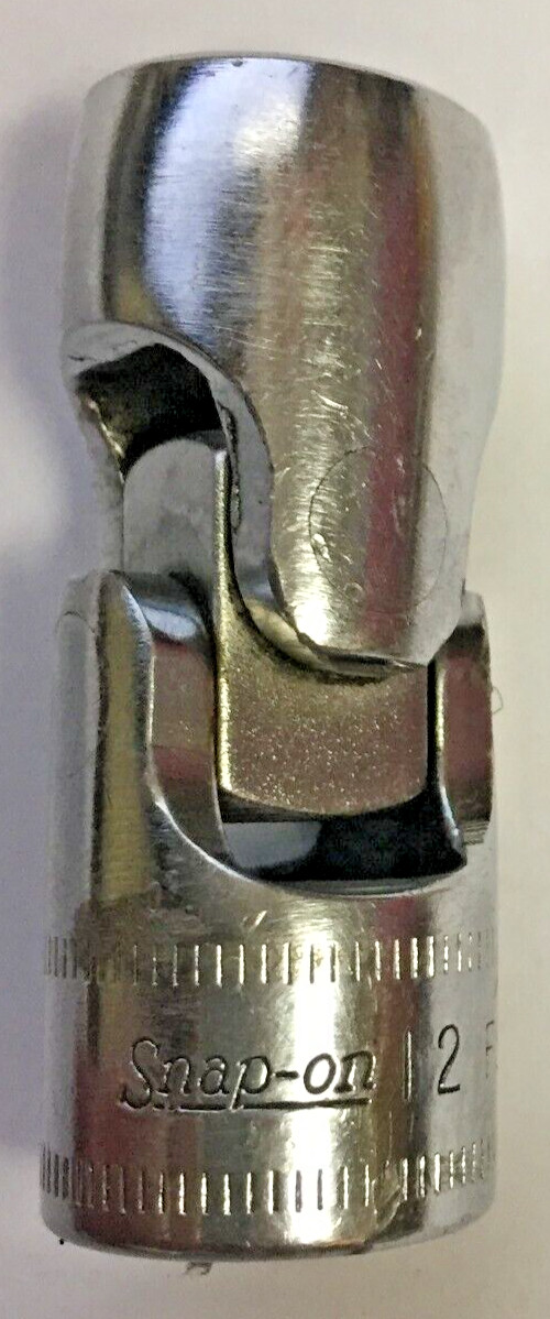 SnapOn FSUM12 12mm Chrome UniversalSocket 3/8″dr 2″L 6pt Canada 1987 Good 8.5/10