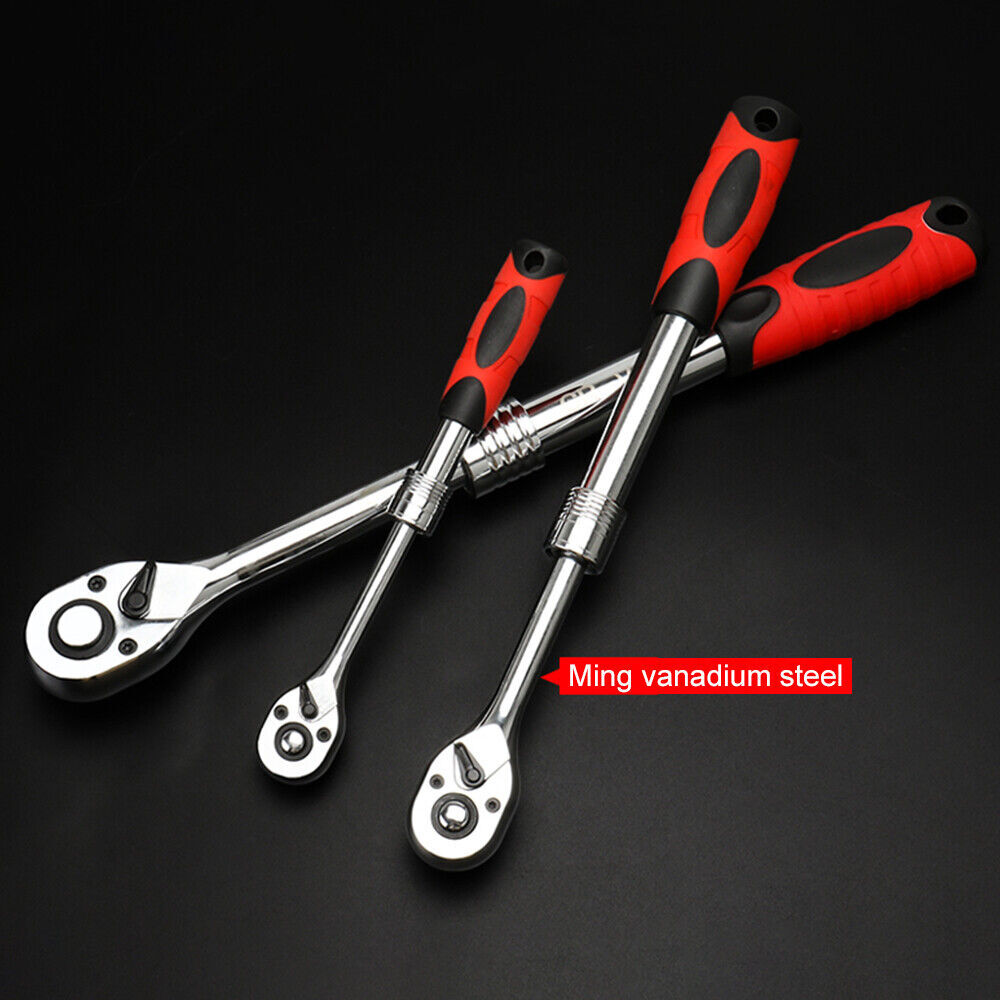 1/4″ 3/8» 1/2» Extendable Flex Head Socket Ratchet Wrench Ratchet Auto Repair