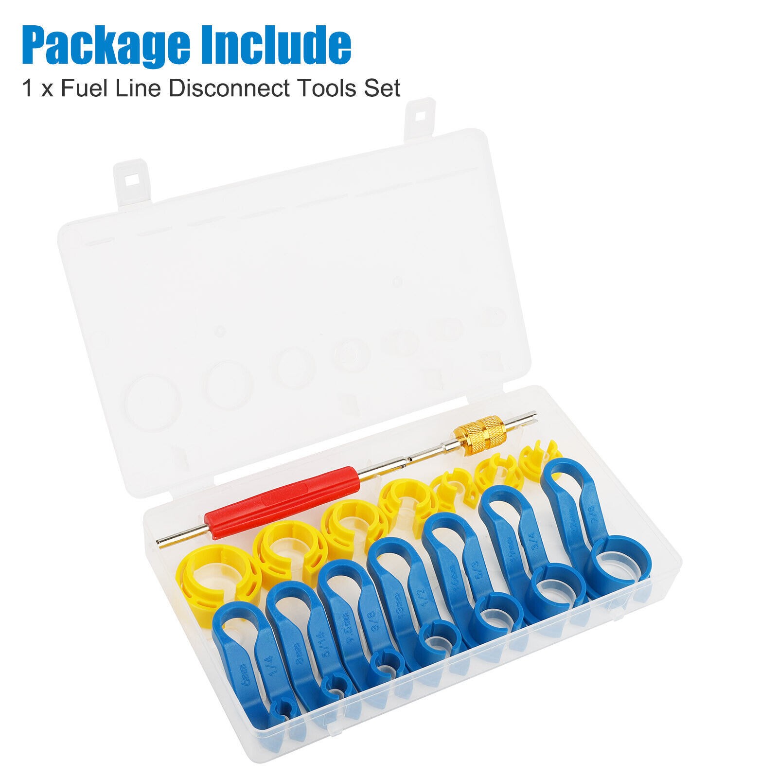 16X AC Fuel Line Quick Disconnect Tools Set 7 Size Car Removal Tools Kit w/Box