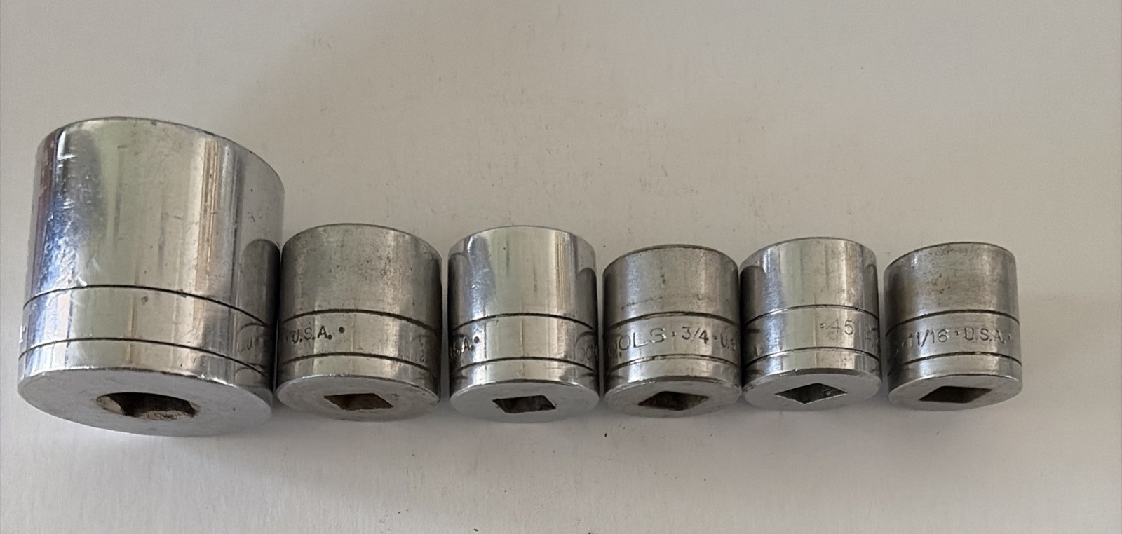 S-K 3/8” Drive Socket Set 12 Pt SAE Shallow 6 Pcs See Description