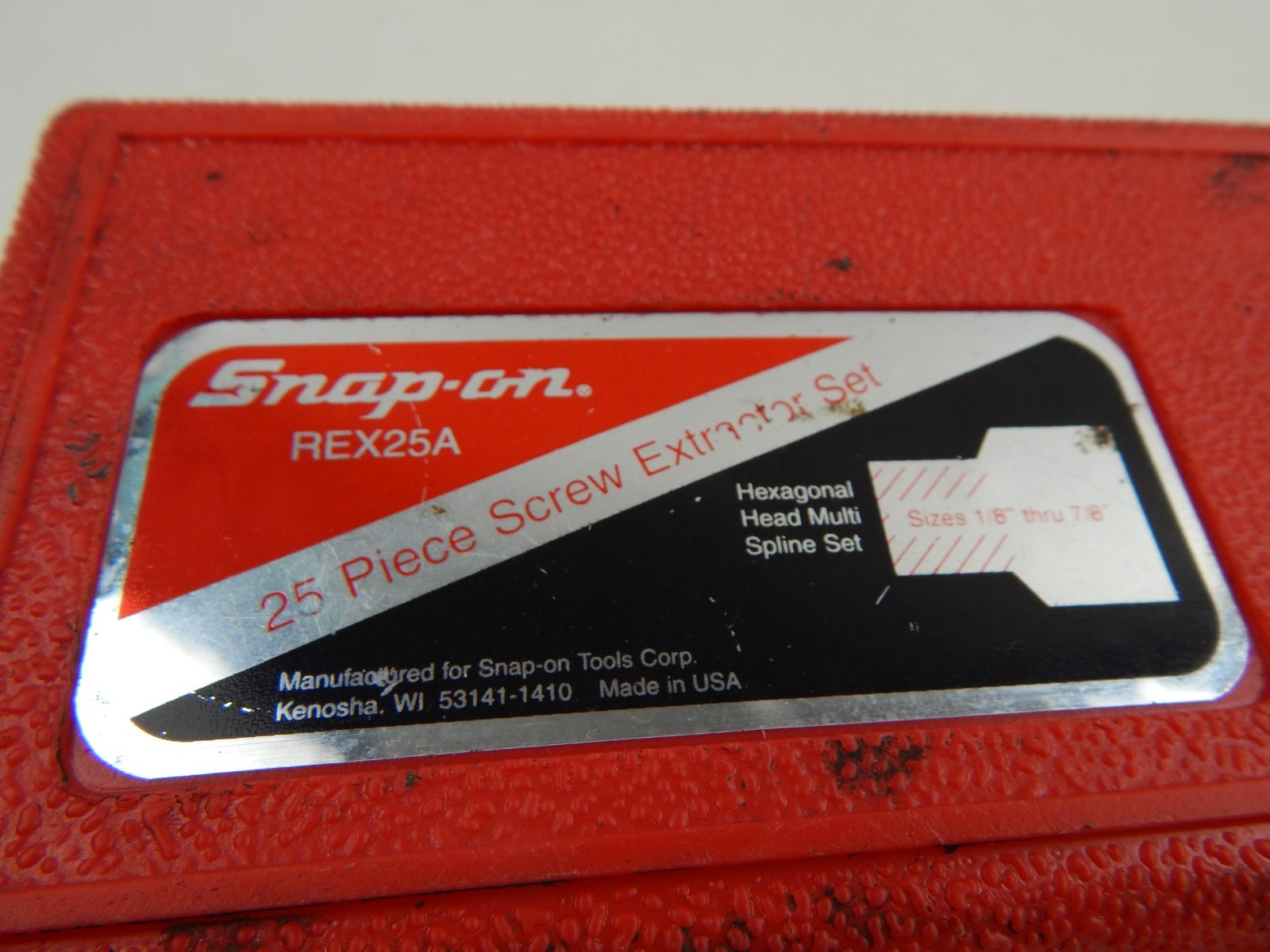 Snap-on REX25A 16 of 25-Piece Set Screw Extractors – Missing Most Small Sizes