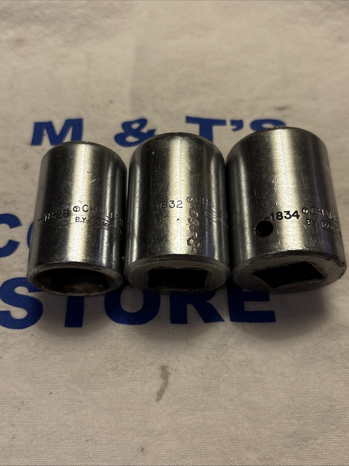 Challenger by Proto USA 3/4″ Drive 3pc 12pt Chrome Socket Set 1828, 1832, 1834