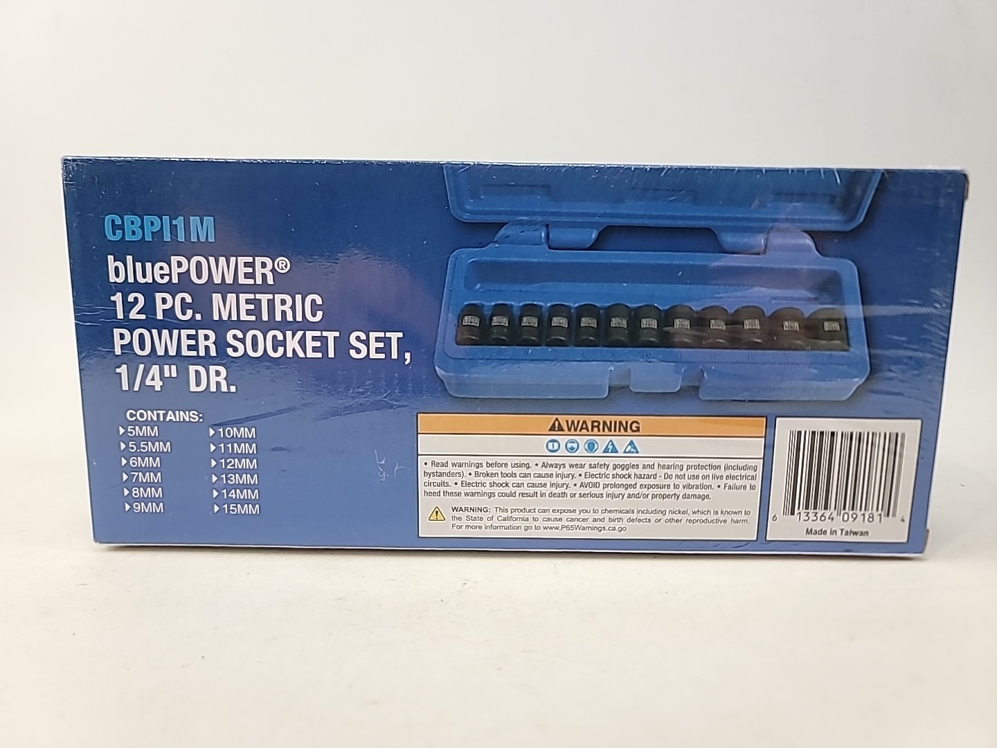 Cornwell bluePOWER CBPI1M 12 Pc Metric Socket Set 1/4″ Dr 6-Point NEW SEALED!!!