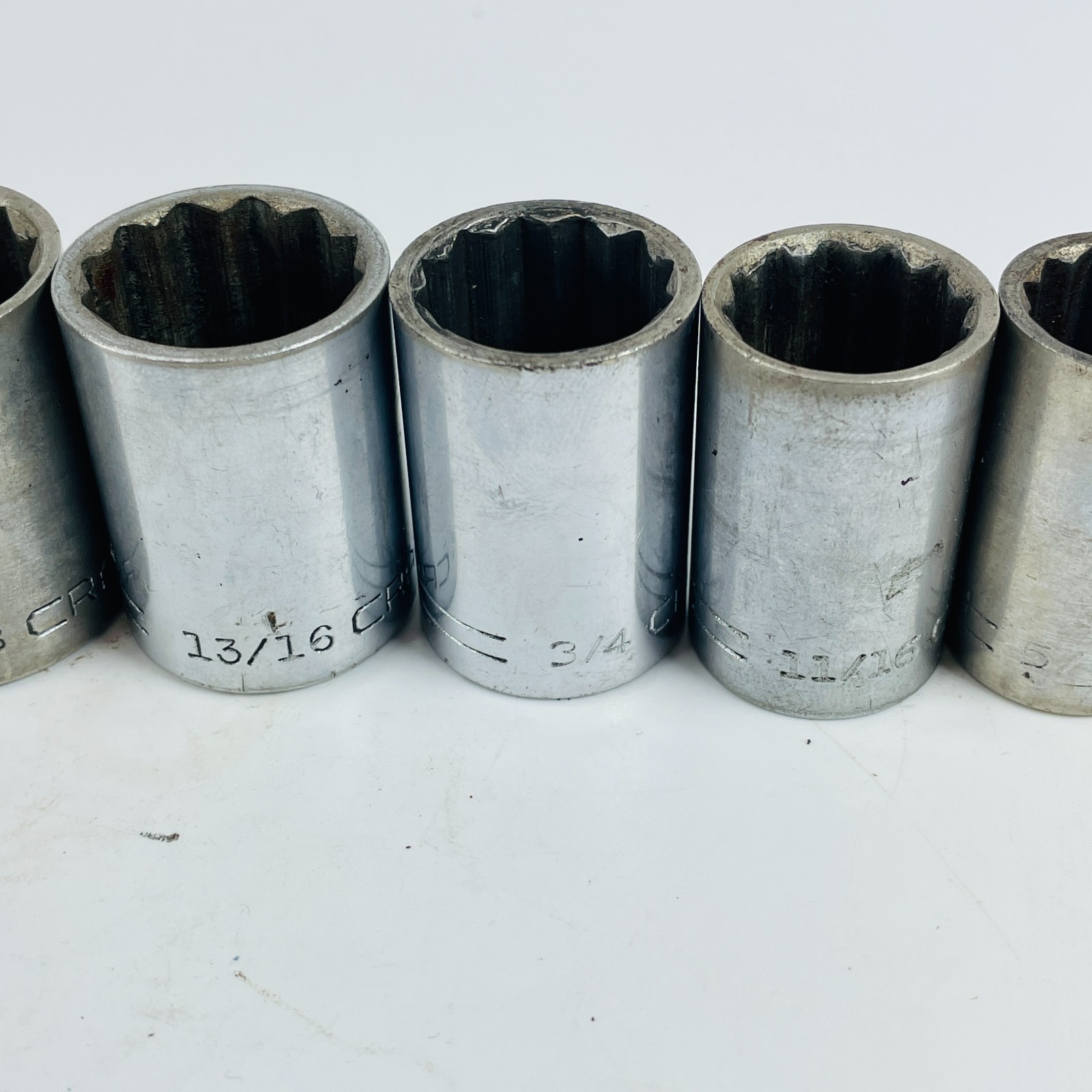VTG Craftsman V Series 1/2″ Drive Socket Set 10Pc SAE 12 Pt 1/2″ to 1″ w Ratchet