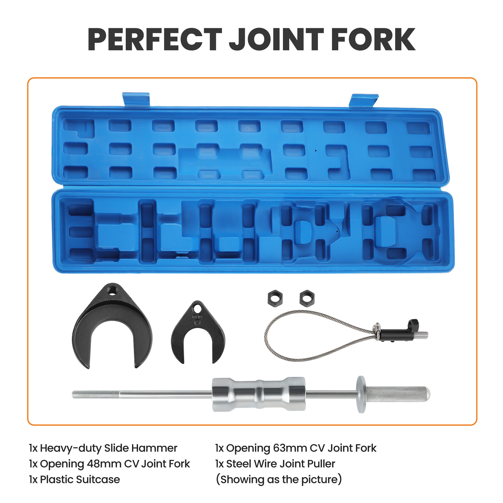 Heavy Duty Inner CV Axle Removal Tool w/ Slide Hammer &CV Joint Puller