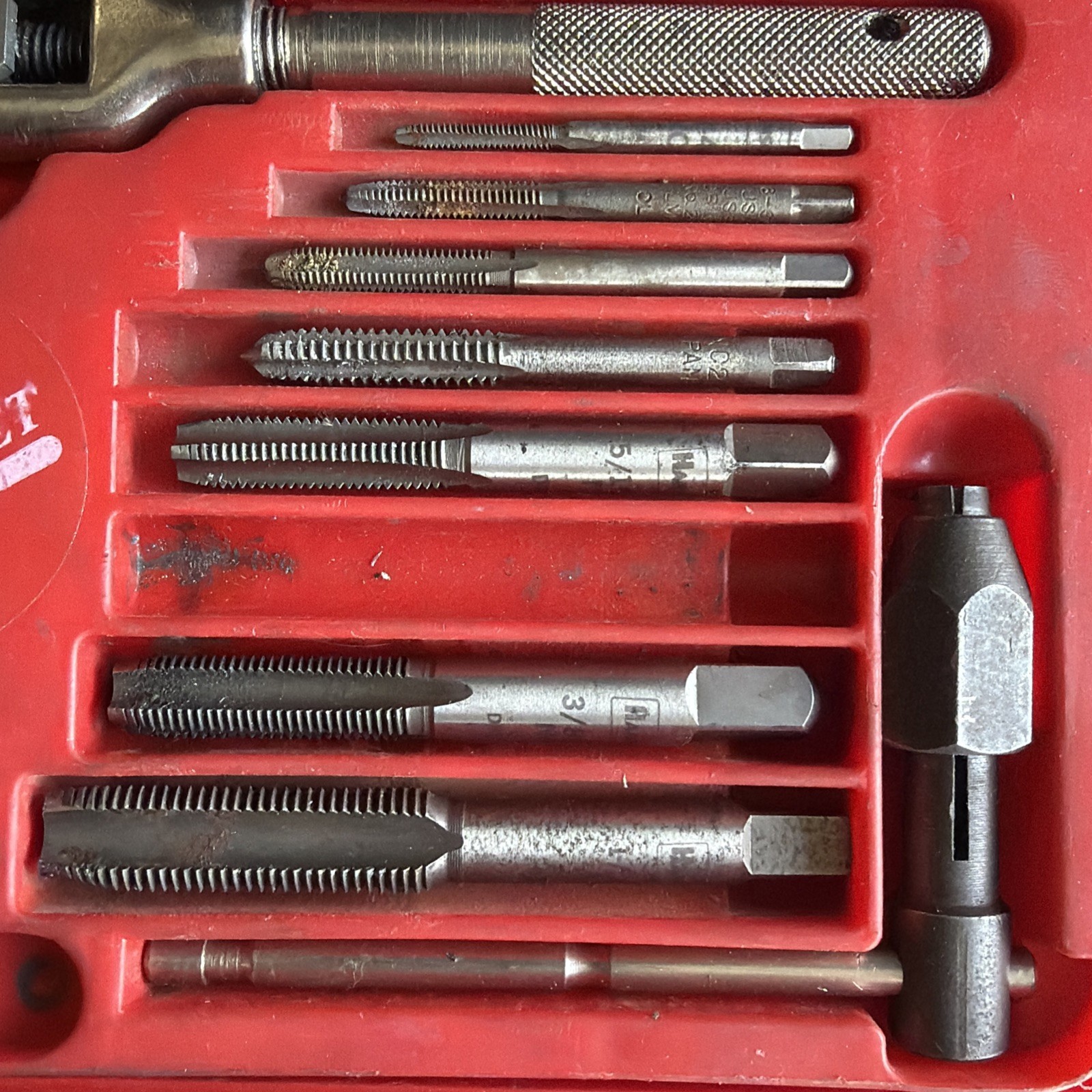 Hanson Tool Hex Tap and Die Super Set W/ Case 24606 Made in USA READ!