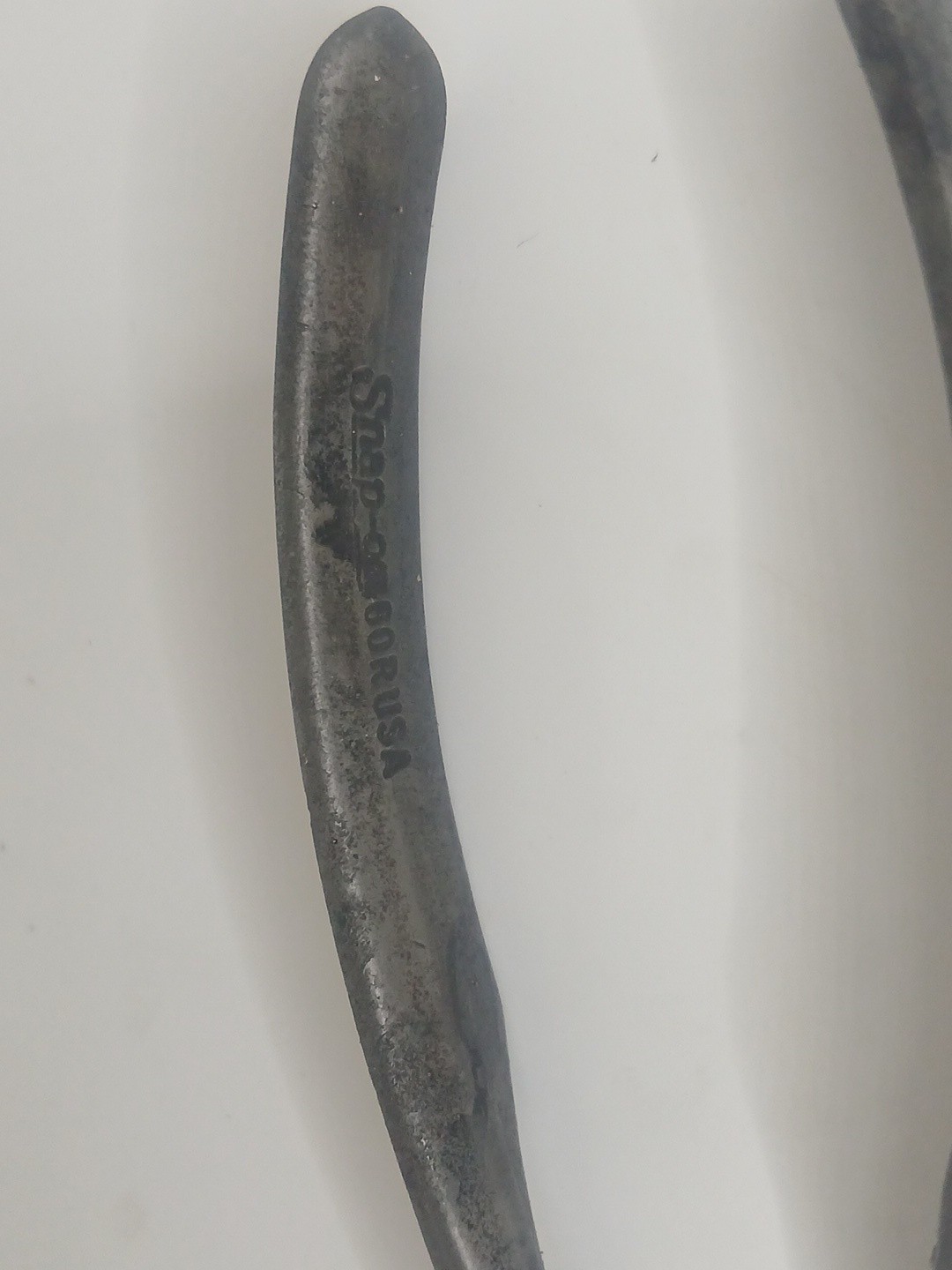 Snap On Tools 60R Duckbill Pliers Flat Nose 7-3/4″ Vintage, Made in USA