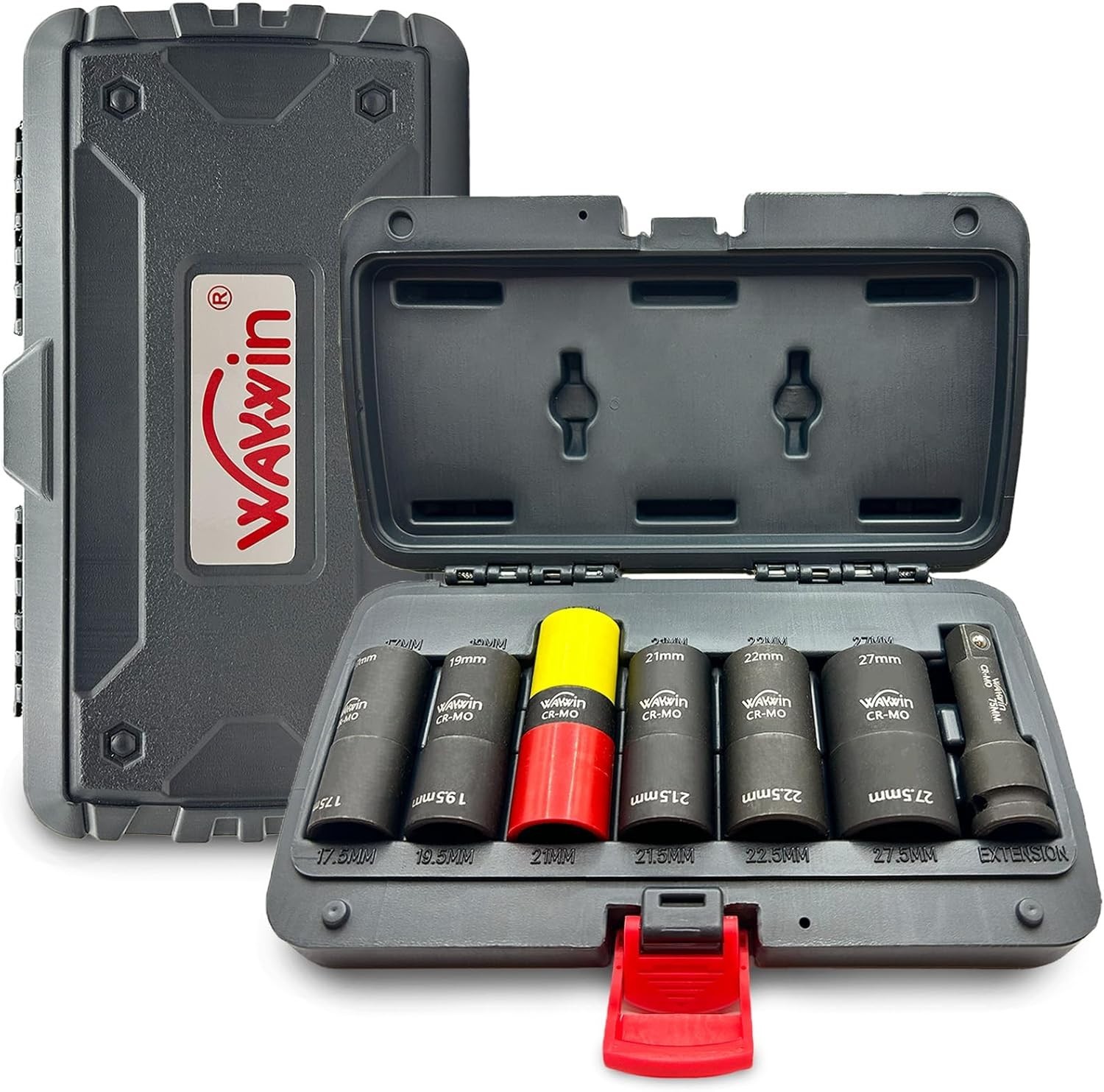 Double Ended Wheel Nut Socket Set 1/2 Inch Impact 7 Pieces 17-27.5mm