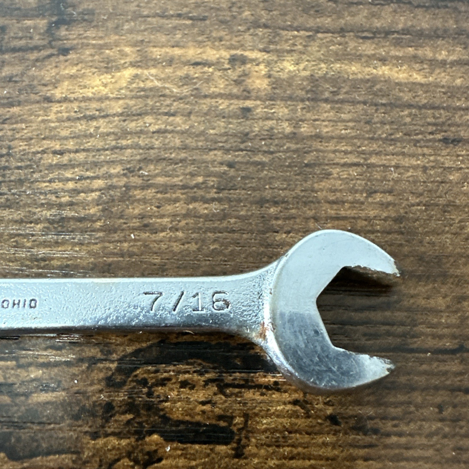 Mac Tools CW14 7/16” SAE Combination Wrench Made In Sabina OH USA