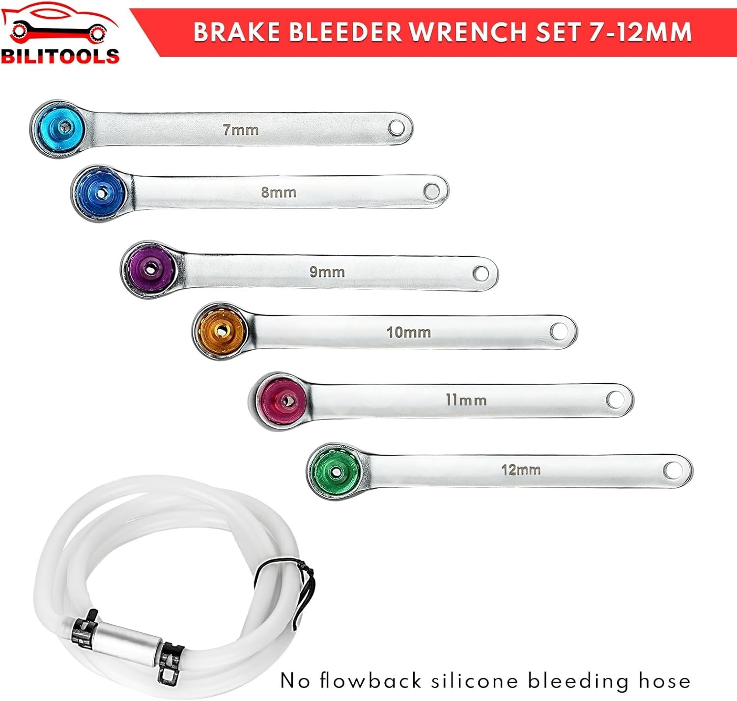 Brake Bleeder Wrench Set 7 8 9 10 11 12 MM Hydraulic Tool