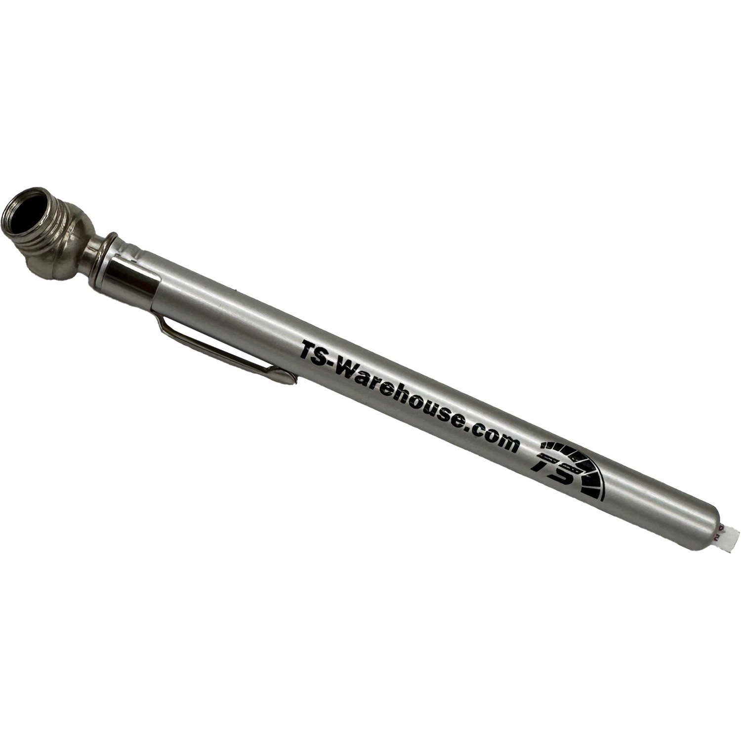 10-50 psi Pencil Tire Gauge with TS Warehouse Logo – Silver/Black