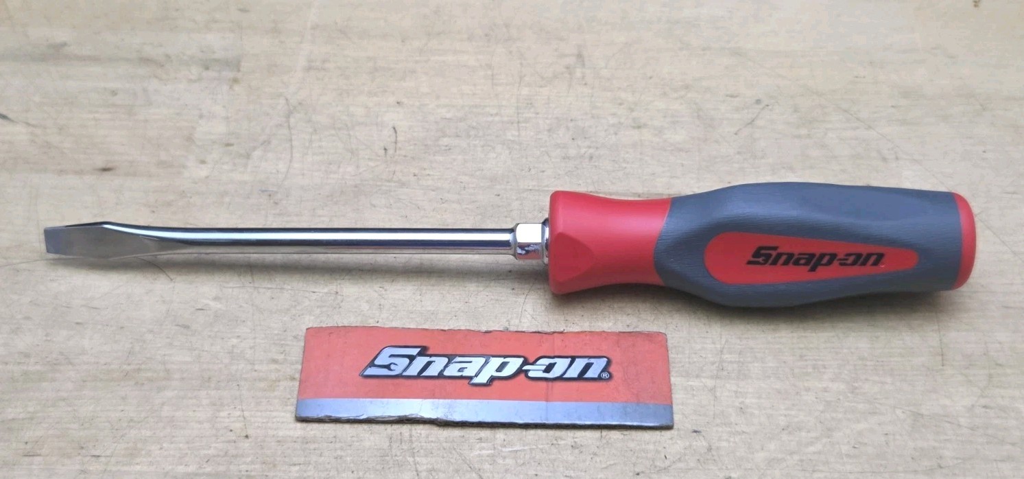 New Snap On SHD6 – 5/16″ Wide Flat Tip X 6″ Long Blade Hard Handle Screwdriver