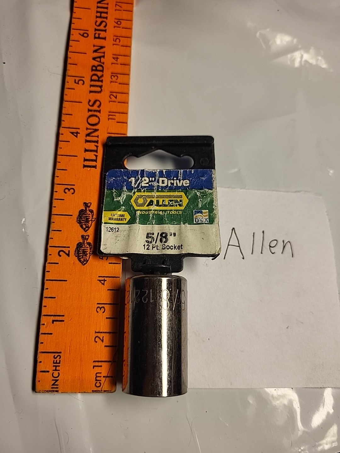 ALLEN 5/8″ Socket 12 Pt. 1/2″ Drive – NOS USA TOOL #11212