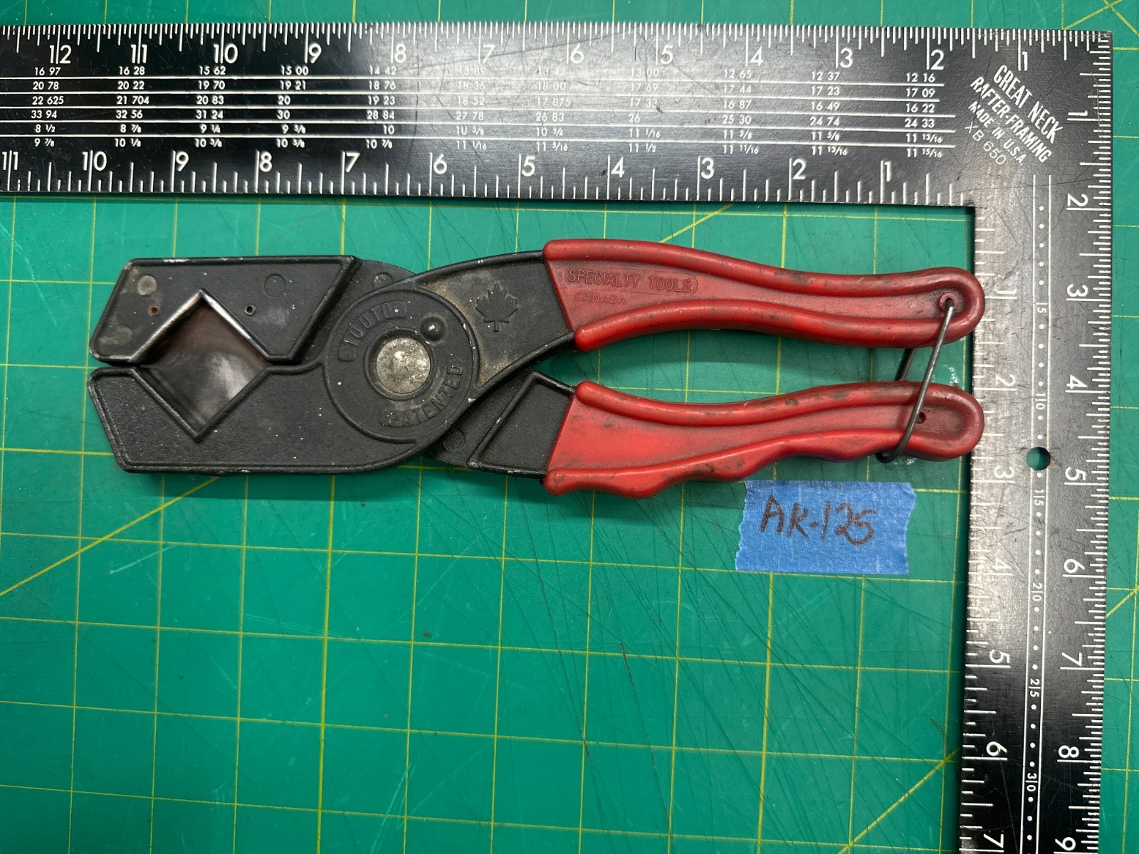 Vintage Specialty Tools Canada Model Va 10010 Patented Tubing Cutter Pliers Tool
