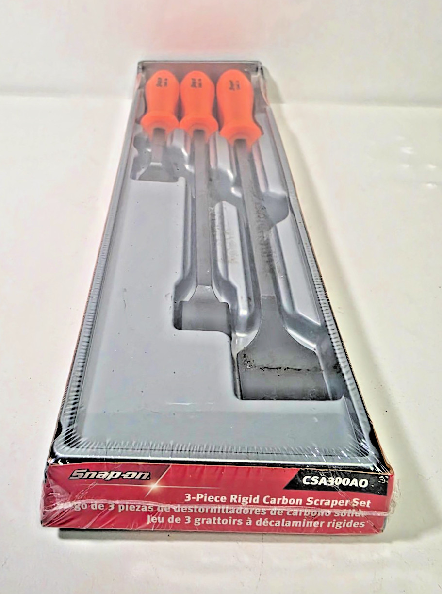 *NEW* Snap-On CSA300AO 3 pc. Rigid Carbon Scraper Set Orange FAST FREE SHIPPING!