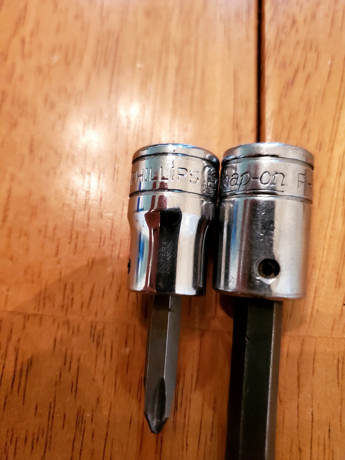 Snap On 3/8″ Drive #2 Phillips Flat Head Sockets Lot Of 2