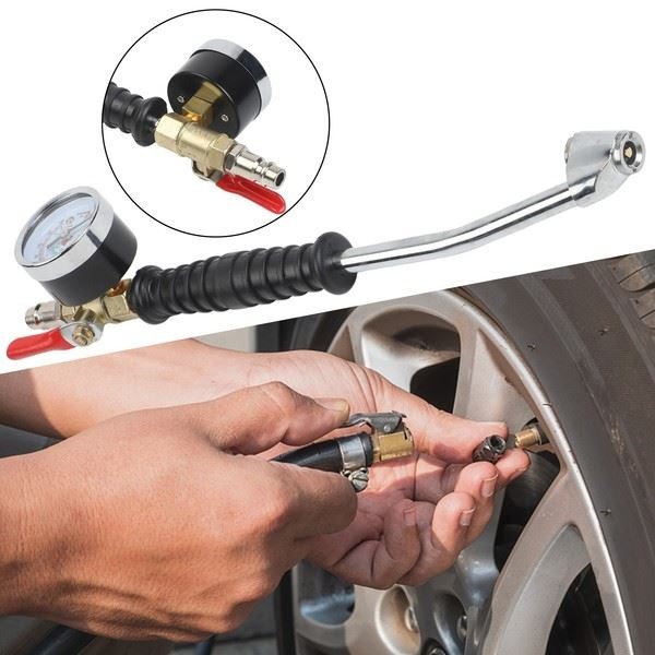 Robust Air Tire Inflator 220PSI with Pressure Gauge Ideal for Cars and Trucks