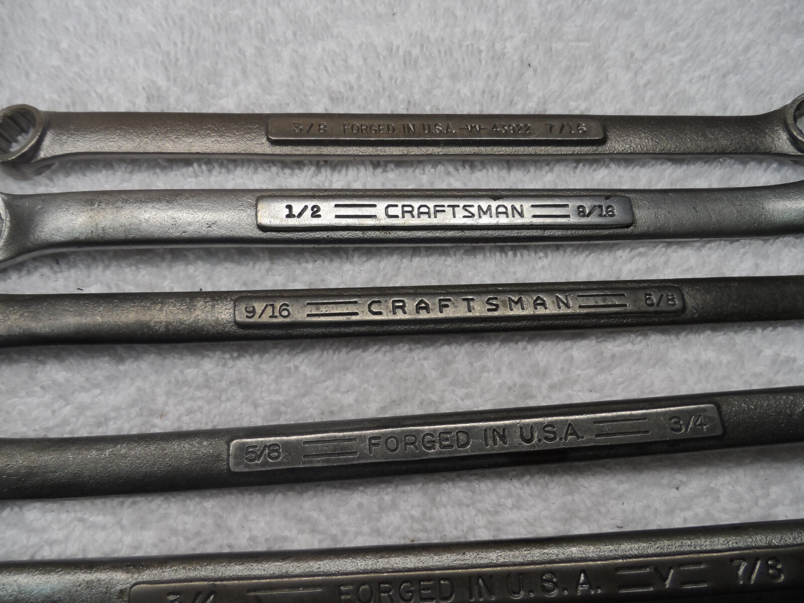 Craftsman SAE Box End Wrench Set, 12pt, USA (3/8″ – 1″), many =V=, 6 pcs
