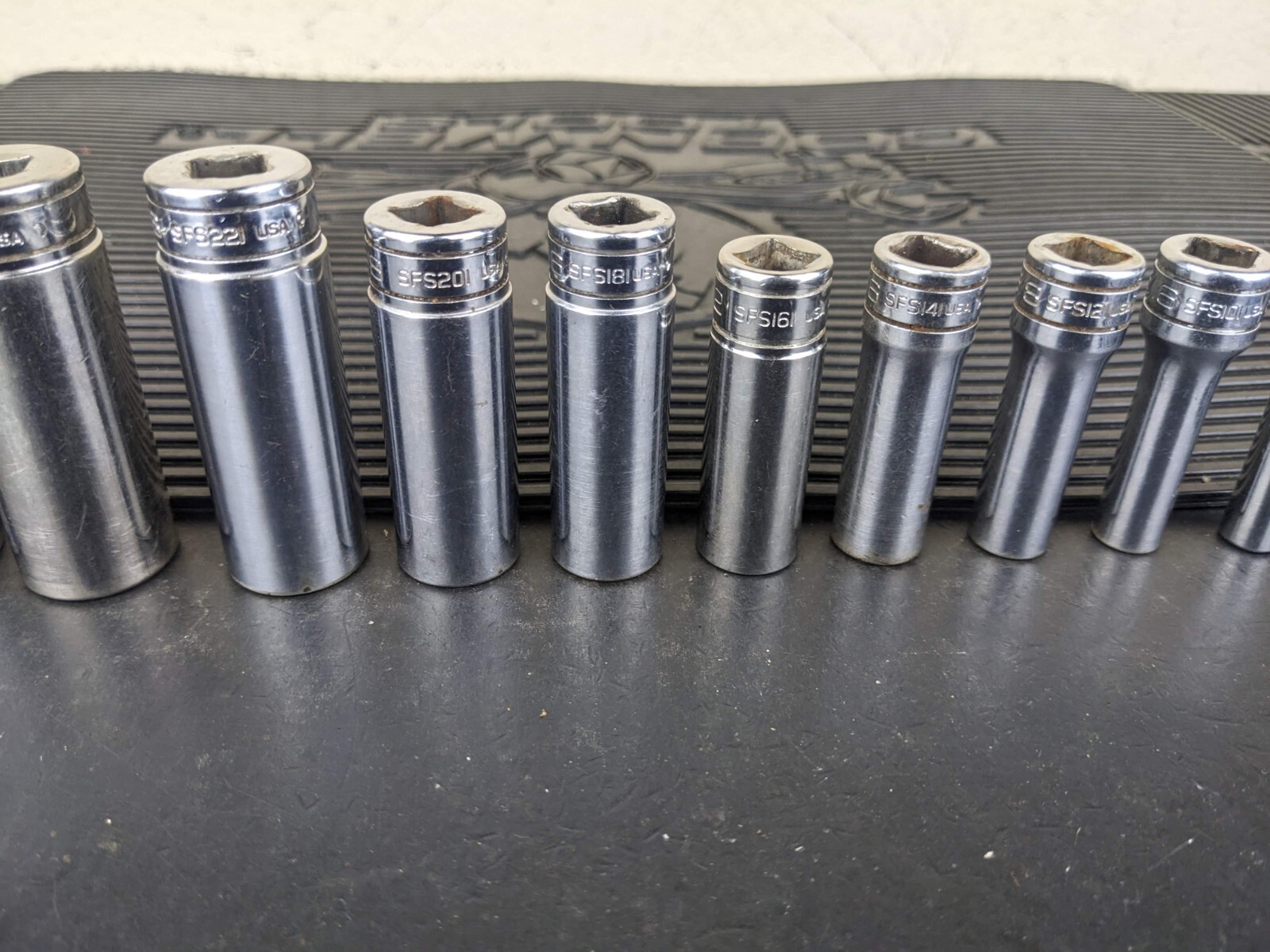 #bg229 Snap on Tools 211SFSY 3/8″ Drive Deep Chrome Socket Set Socket Set