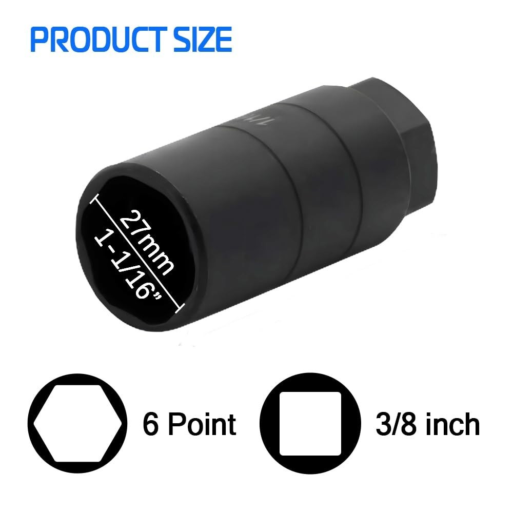 Durable Black Oxide Oil Pressure Switch Socket for 3/8» Drive – GM Compatible