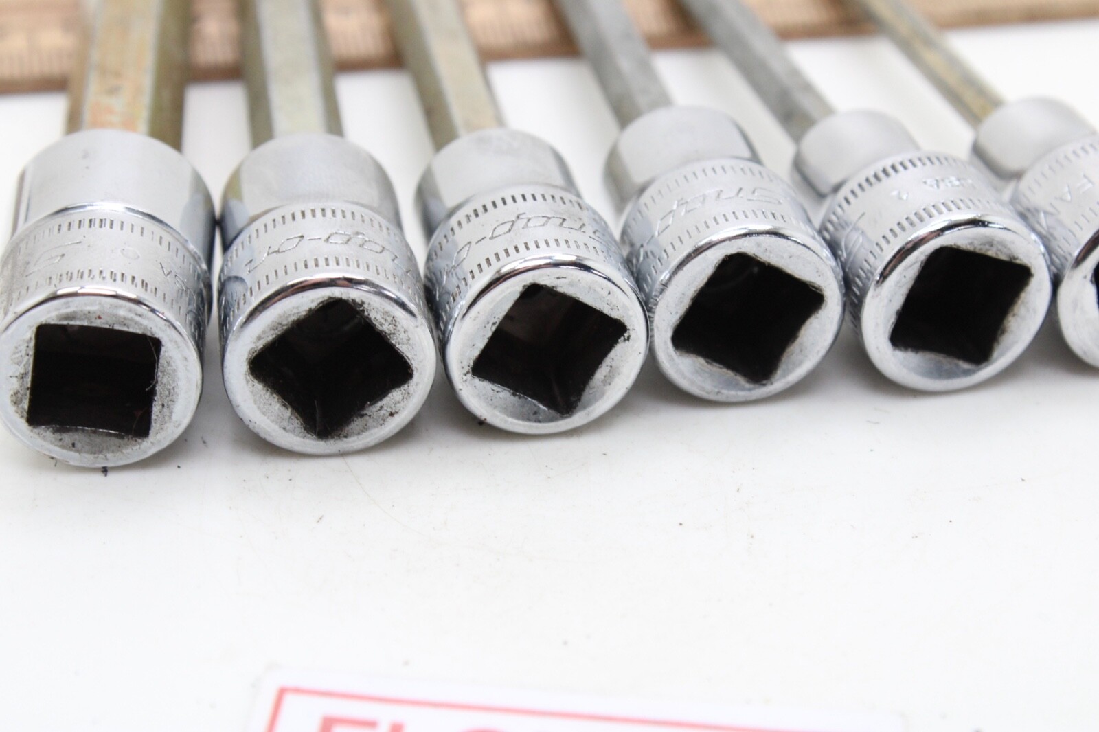 Snap-On FAML4E-FAML10E 4-10mm 6 Piece 3/8″ Drive Metric Long Hex Socket USA