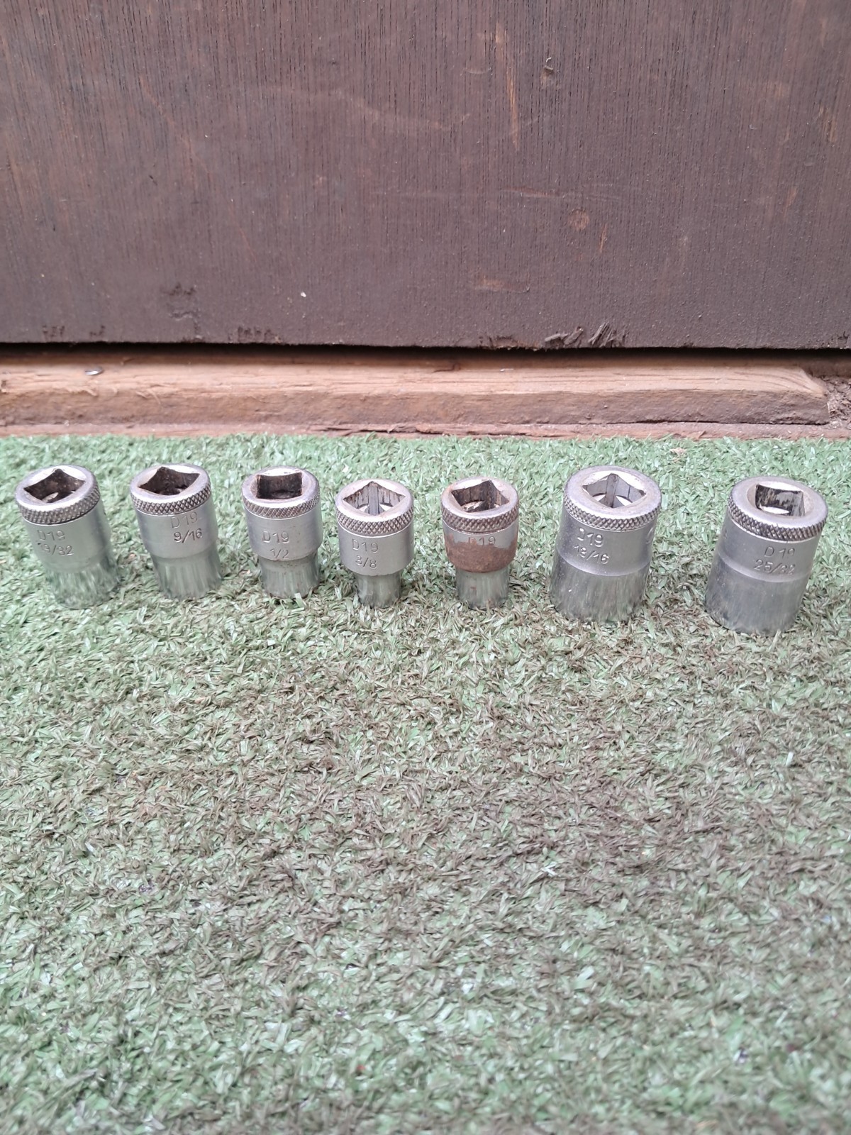 Vintage Gedore Socket Set D19 XAW Old Tools DAMAGED METAL BOX (#145)
