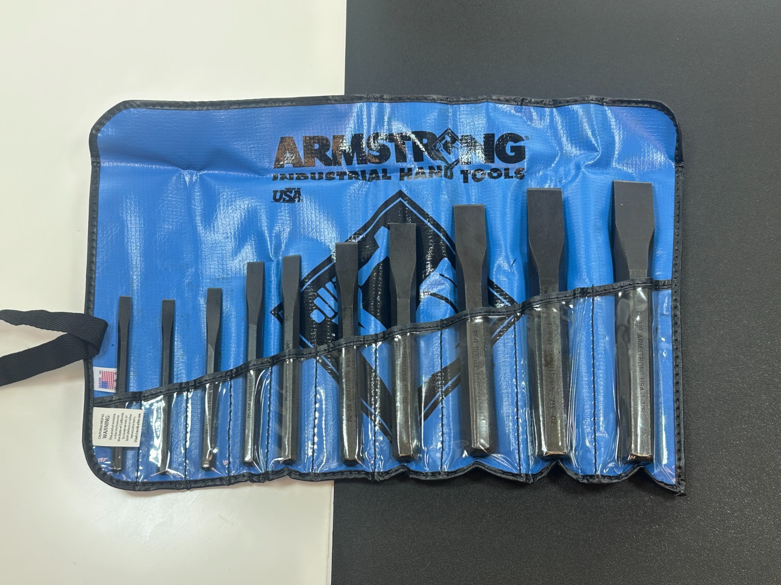 NEW Armstrong Tools USA 70-563 10pc Cold Chisel Set in Kit Bag (Discontinued)