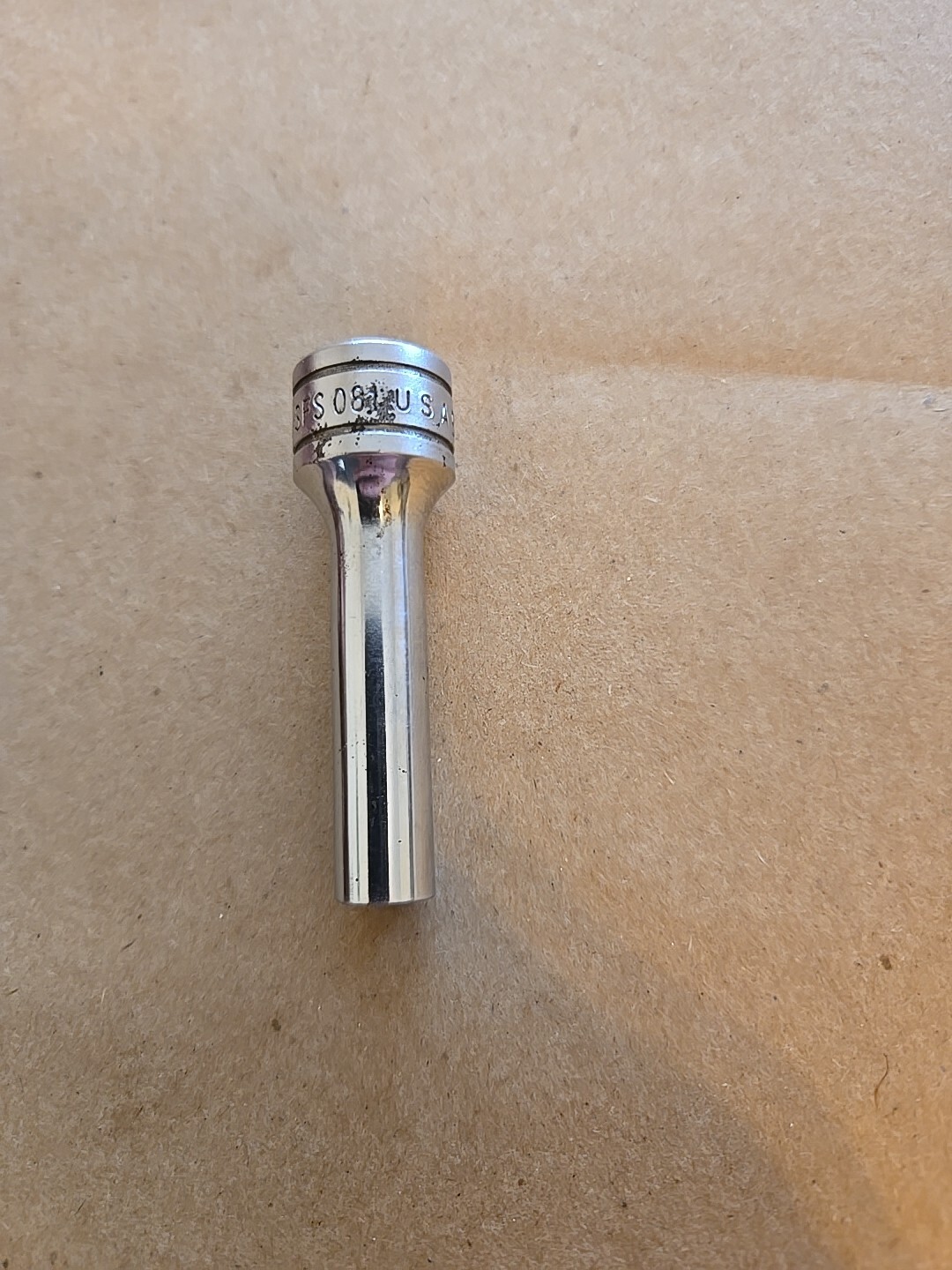 Snap On 3/8″ Drive 1/4″ 6PT Deep Chrome Socket SFS081
