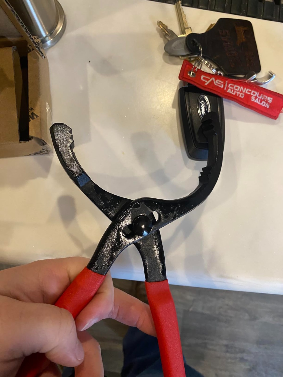 12″ Adjustable Oil Filter Pliers – Perfect Tool for Tight Spaces & Reliability