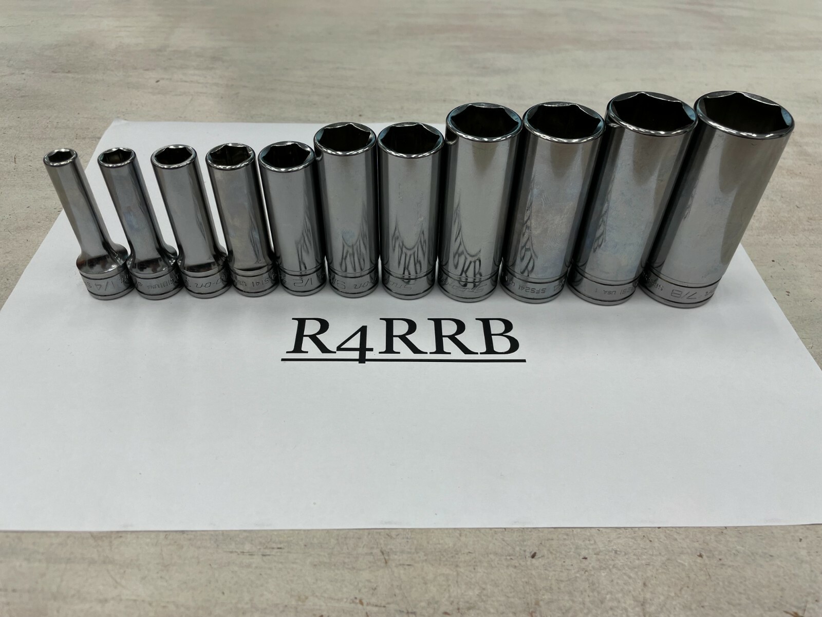 Snap-on Tools USA NEW 11pc 3/8″ Drive SAE 6 Point Deep Chrome Socket Set 211SFSY