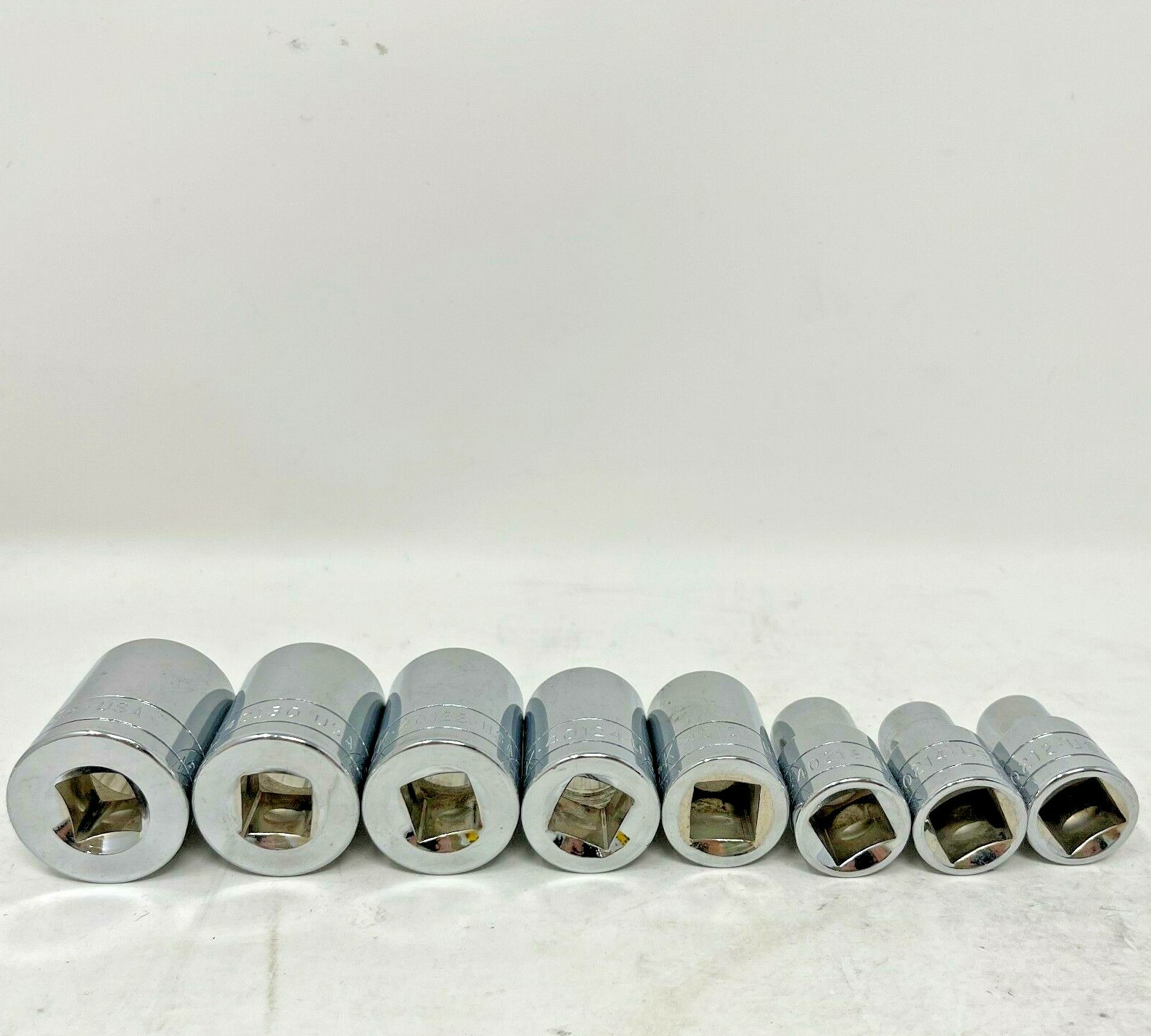 SK Tools 12Pts 1/2” Drive 8 Socket Set 40212 3/8″ To 40132 1″ New Old Stock SAE